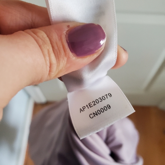 BHLDN Adrianna Papell Levi Smoky Amethyst Purple Metallic Short Sleeve Lace Gown - Picture 9 of 10